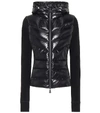 Moncler Fleece-trimmed Quilted Shell Down Jacket In Black