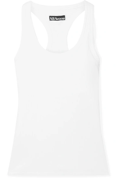 All Access Session Ribbed Stretch Tank In White