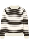 SAINT LAURENT STRIPED COTTON AND WOOL-BLEND SWEATER