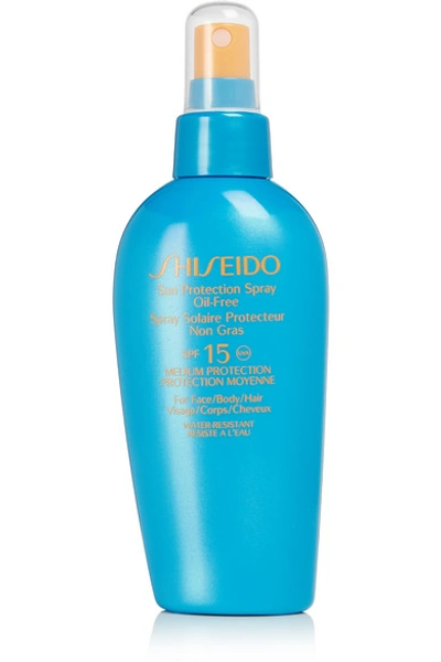 Shiseido Sun Protection Spray Oil-free Spf15, 150ml - One Size In Blue