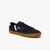 LACOSTE Men's Sideline Canvas and Two-Tone Leather Sneakers