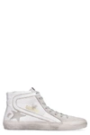 GOLDEN GOOSE SLIDE HIGH-TOP LEATHER SNEAKERS,11050277