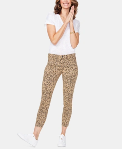 Nydj Amy Tummy-control Camouflage Ankle Jeans In Sierra Jag