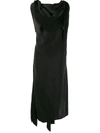 Aganovich Draped Neckline Dress In Black
