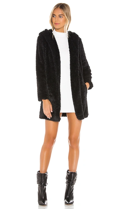 Bb Dakota Jack By  Its Shawl Good Faux Fur Jacket In Black.