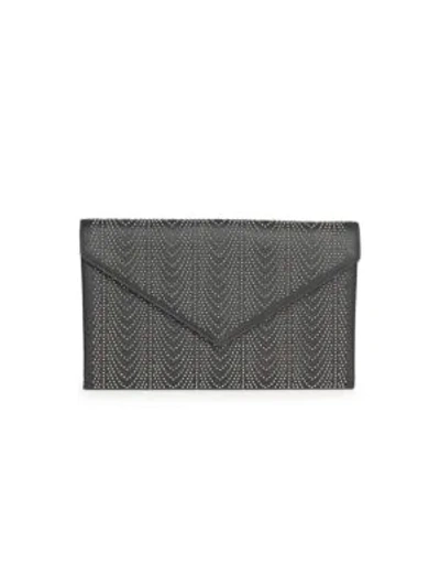 Alaïa Oum Studded Leather Clutch In Black