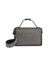 Alaïa Small Franca Studded Leather Shoulder Bag In Black