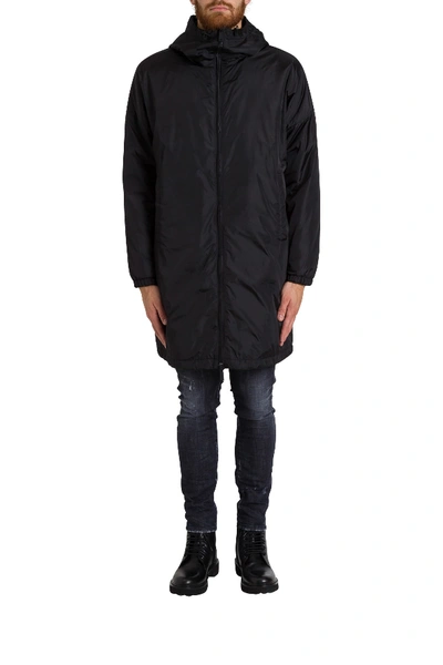 Dsquared2 Oversize Padded Parka With Rear Logo Print In Black
