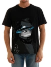 Valentino Vu V-face Ufo Printed Cotton T-shirt In Black