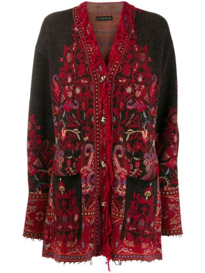 Etro Patterned Knit Cardigan - 红色 In Red
