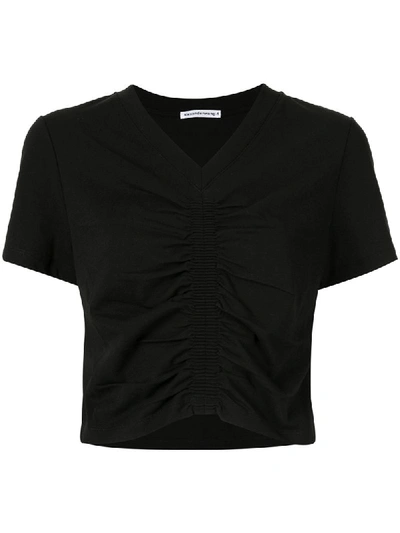 Alexander Wang Ruched Effect T-shirt In Black 001