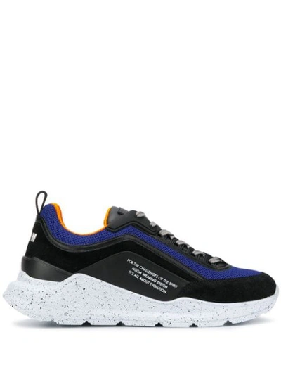 Msgm Men's Shoes Leather Trainers Trainers Z Running In Black