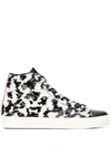 LEATHER CROWN SEQUIN HI-TOP trainers