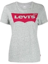 LEVI'S LEVI'S LOGO PRINT CREW NECK T-SHIRT - 灰色