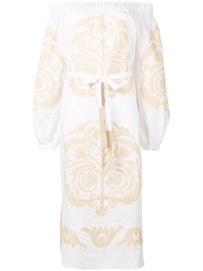 Vita Kin Embroidered Off-shoulder Dress In White