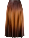 GIVENCHY GRADIENT PLEATED MIDI SKIRT