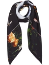 BURBERRY BURBERRY FLORAL PRINT SILK SQUARE SCARF - 多色