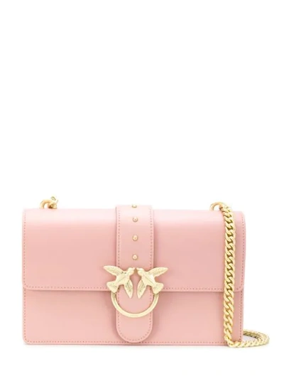 Pinko Plaque-embellished Shoulder Bag - 粉色 In Pink