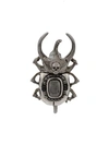 ALEXANDER MCQUEEN ALEXANDER MCQUEEN CRYSTAL EMBELLISHED BEETLE EARRINGS - 银色