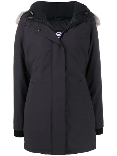 Canada Goose Detachable Fur Trimmed Coat - Schwarz In Black