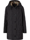 BURBERRY DIAMOND QUILTED THERMOREGULATED HOODED COAT