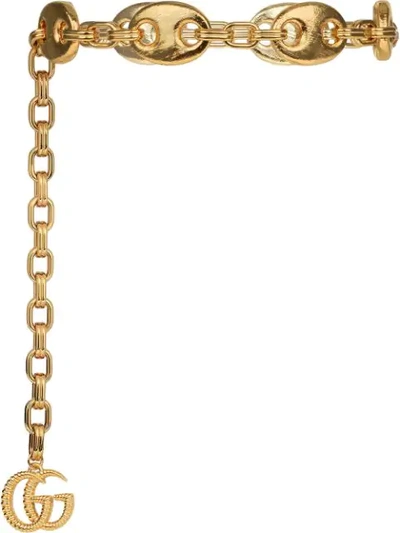 Gucci Textured Marina Chain Belt In Gold