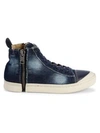 DIESEL S-NENTISH DENIM HIGH-TOP trainers,0400011323503