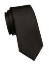 Emporio Armani Mens Black Classic Slim-blade Silk-satin Tie