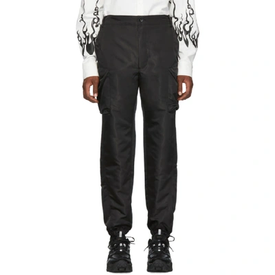 D.gnak By Kang.d Black Dimensional Out Pocket Cargo Trousers In Bk Black