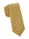 Isaia Medallion Wool & Silk Tie In Yellow