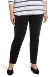 Eileen Fisher Organic Cotton Blend Denim Leggings In Charcoal