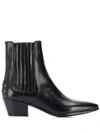 Saint Laurent Black West Chelsea Boots In Black