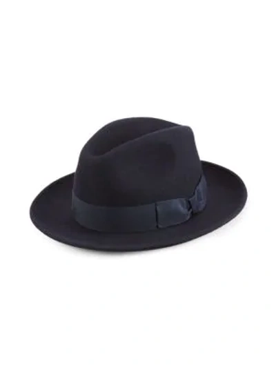 Saks Fifth Avenue Collection Wool Fedora In Navy