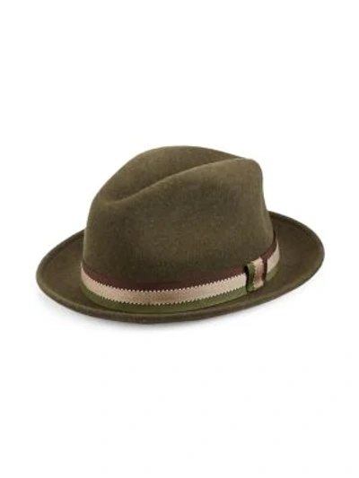 Saks Fifth Avenue Men's Collection Wool Fedora In Olive