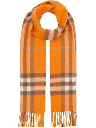 Burberry 经典格纹围巾 In Orange