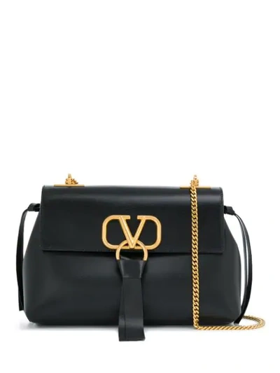 Valentino Garavani Vring Chain Cross-body Bag In Black