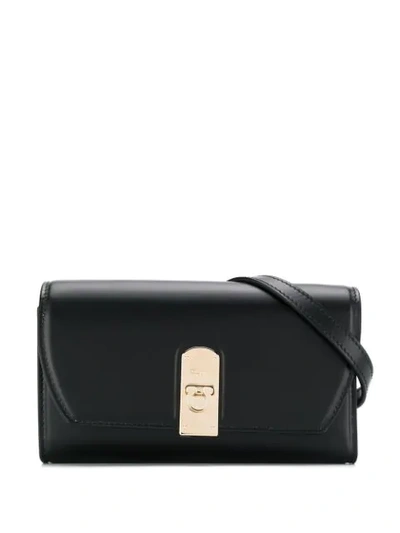 Ferragamo Flap-front Belt Bag In Black