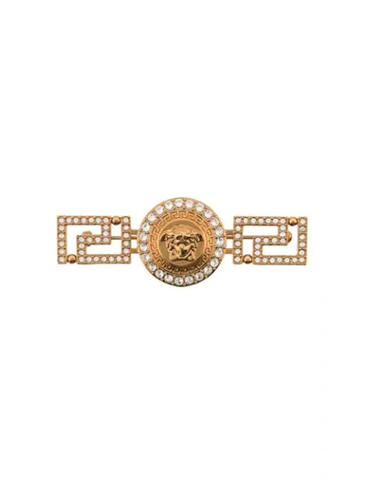 Versace Crystal Medusa Brooch - 金色 In Gold