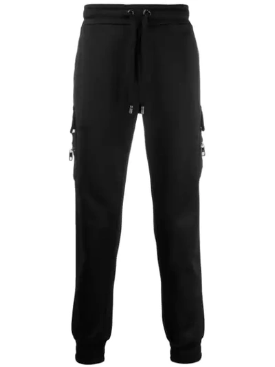 Dolce & Gabbana Drawstring Cuffed Track Trousers In Black