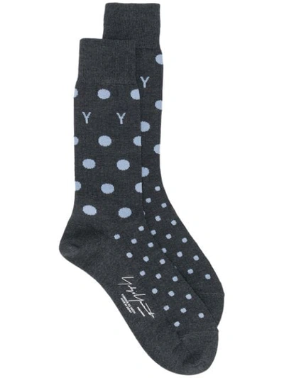Yohji Yamamoto Polka Dot Socks - 灰色 In Grey
