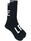 YOHJI YAMAMOTO logo intarsia socks 