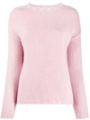 Aragona Round Neck Jumper In Pink