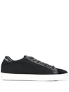 LEATHER CROWN LACE-UP LOW-TOP SNEAKERS