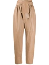 ZIMMERMANN TAPERED LEATHER TROUSERS