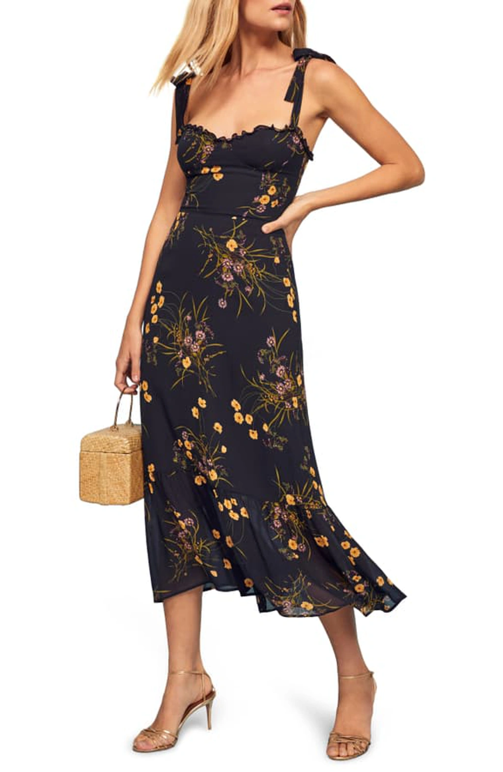 Reformation Nikita Midi Dress In Mademoiselle | ModeSens