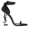 SAINT LAURENT BLACK SWAROVSKI OPYUM 110 SANDAL,578927 F14VV