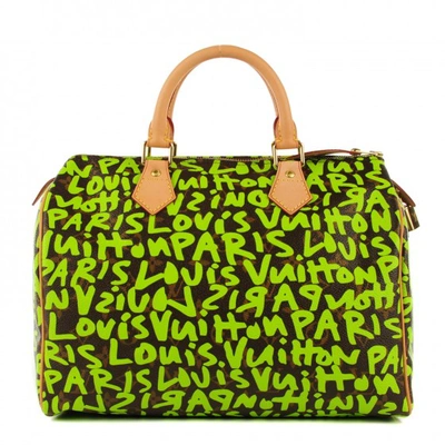 Pre-owned Louis Vuitton X Stephen Sprouse Speedy Monogram Graffiti 30 Brown/green