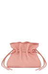 MANSUR GAVRIEL MINI LAMBSKIN LEATHER DRAWSTRING BAG,WR19H002KQ