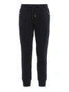 DOLCE & GABBANA EMBROIDERY BLACK JOGGERS