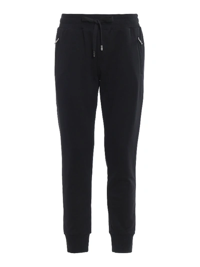 Dolce & Gabbana Embroidery Black Joggers